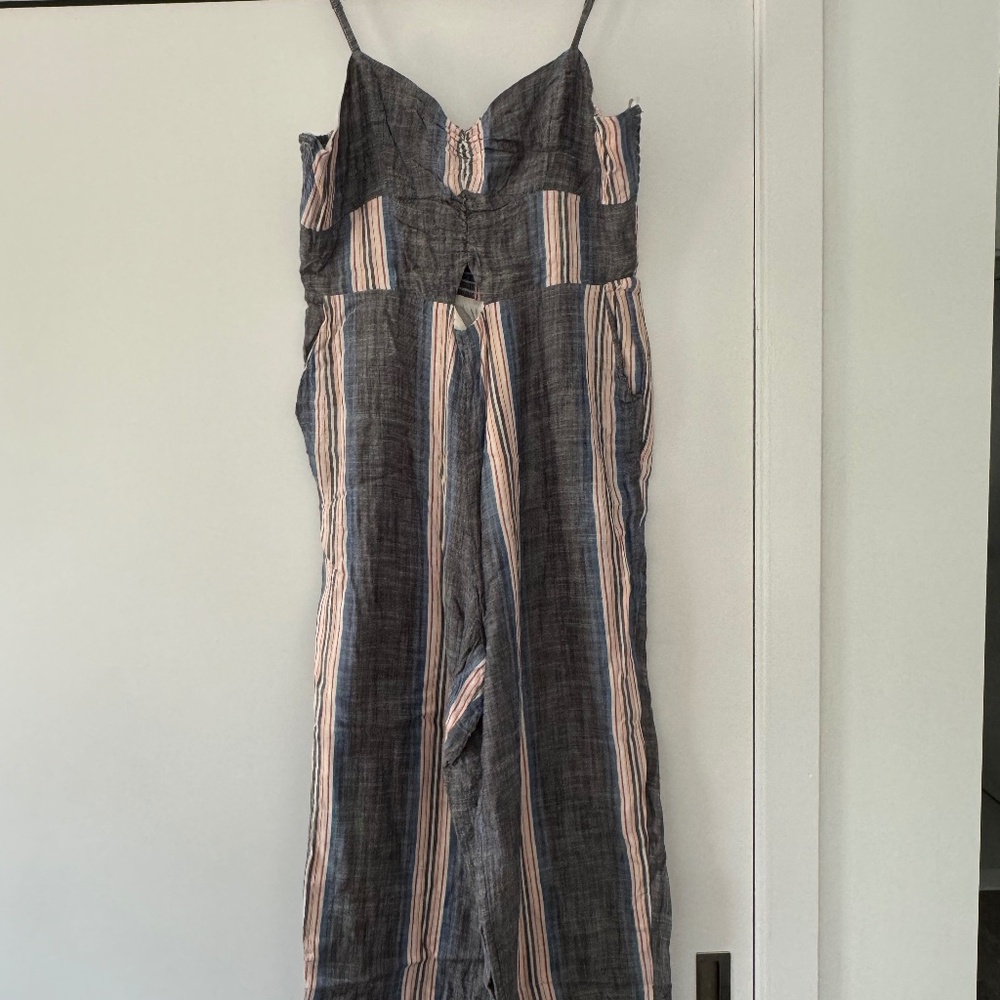 Express striped jumpsuit